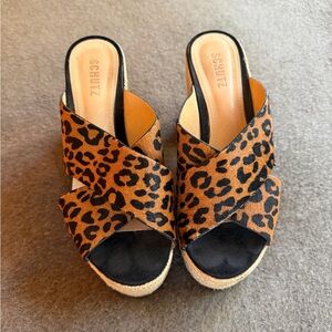 SCHUTZ Animal Print Women's Mules